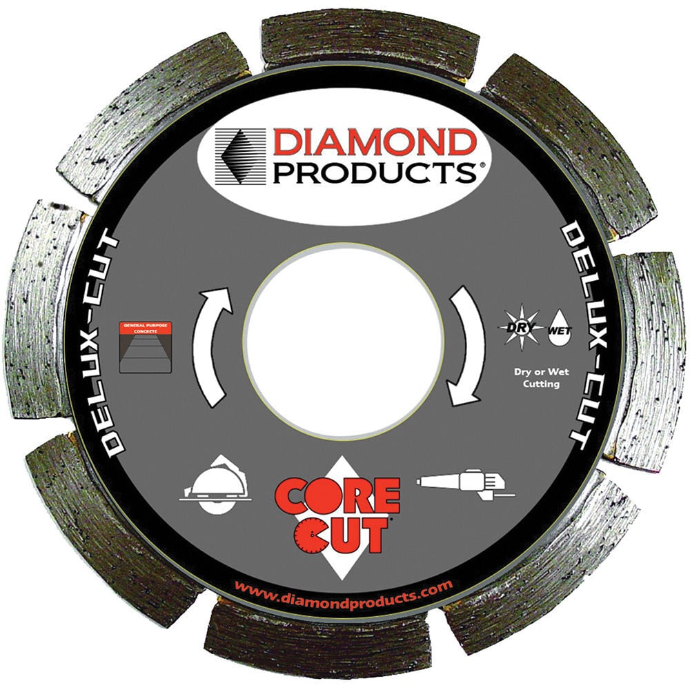 Diamond Products Delux-Cut 4 1/2 Inch Segmented Small Diameter Diamond Blade for Concrete, large image number 1