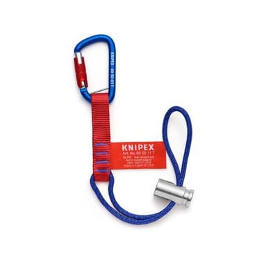 Knipex 18 in Red Tool Tethering Adaptor Straps with Eye Carabiner