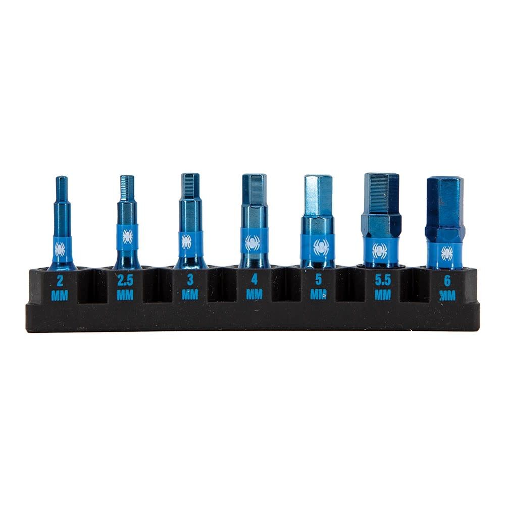 Spyder Metric Impact Driver Hex Bit Set, 2, 2.5, 3, 4, 5, 5.5, 6mm, 7 Pieces, large image number 1