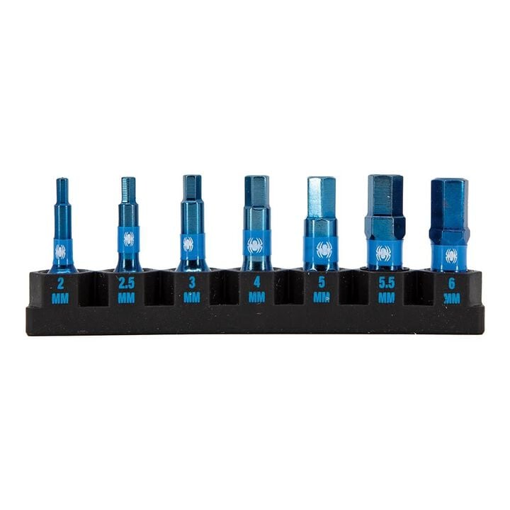 Spyder Metric Impact Driver Hex Bit Set, 2, 2.5, 3, 4, 5, 5.5, 6mm, 7 Pieces