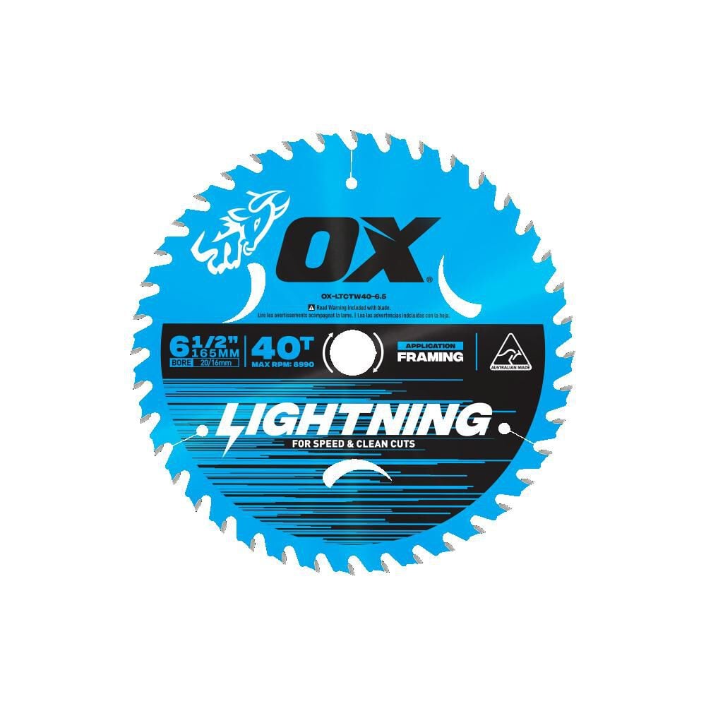 Ox Tools OX Pro Lightning 6-1/2 Inch Circular Saw Blade, large image number 1