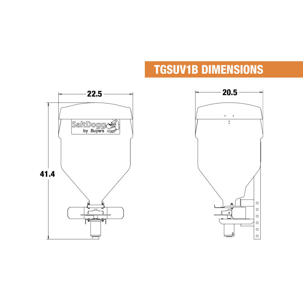 Buyers Products Company SaltDogg TGSUV1B 4.4 Cubic Foot Manual Tailgate
