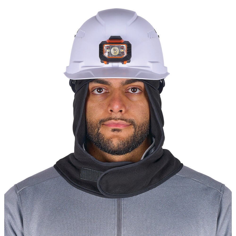 Ergodyne 6851 Long Fleece Hard Hat Liner Black, large image number 8