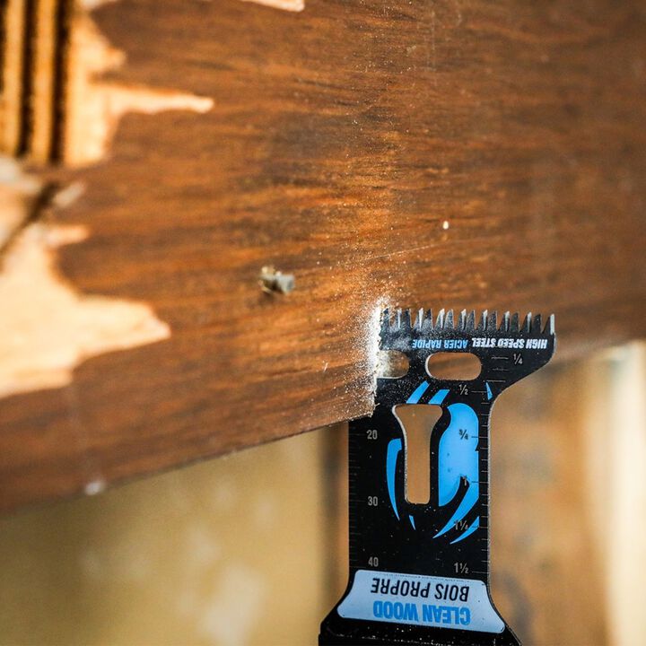 Spyder Oscillating Tool Blade, 1.75 Inch Width x 2 Inch HSS Wood Cutting Blade, large image number 3