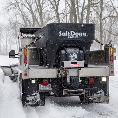 Buyers Products Company SaltDogg PRO2500 Electric Poly Hopper Spreader with Pintle Chain Conveyor