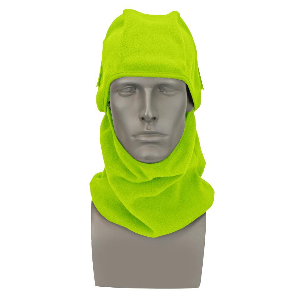 Radians Nordic Blaze 3 in 1 Fleece Balaclava High Visibility Green Universal Size, large image number 3