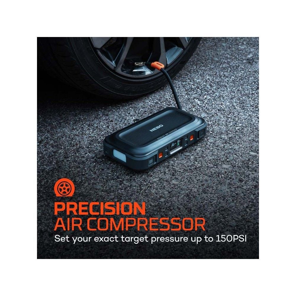 Nebo Assist Air 1500XP Jump Starter with Air Compressor with Patented Spark-Proof Design, large image number 4