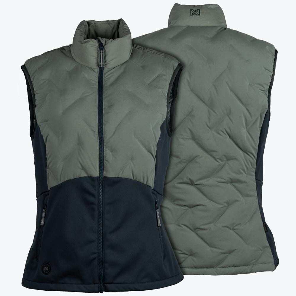 Mobile Warming Womens Aria Hybrid Black and Green Heated Vest Kit Size Large – MWWV66740425