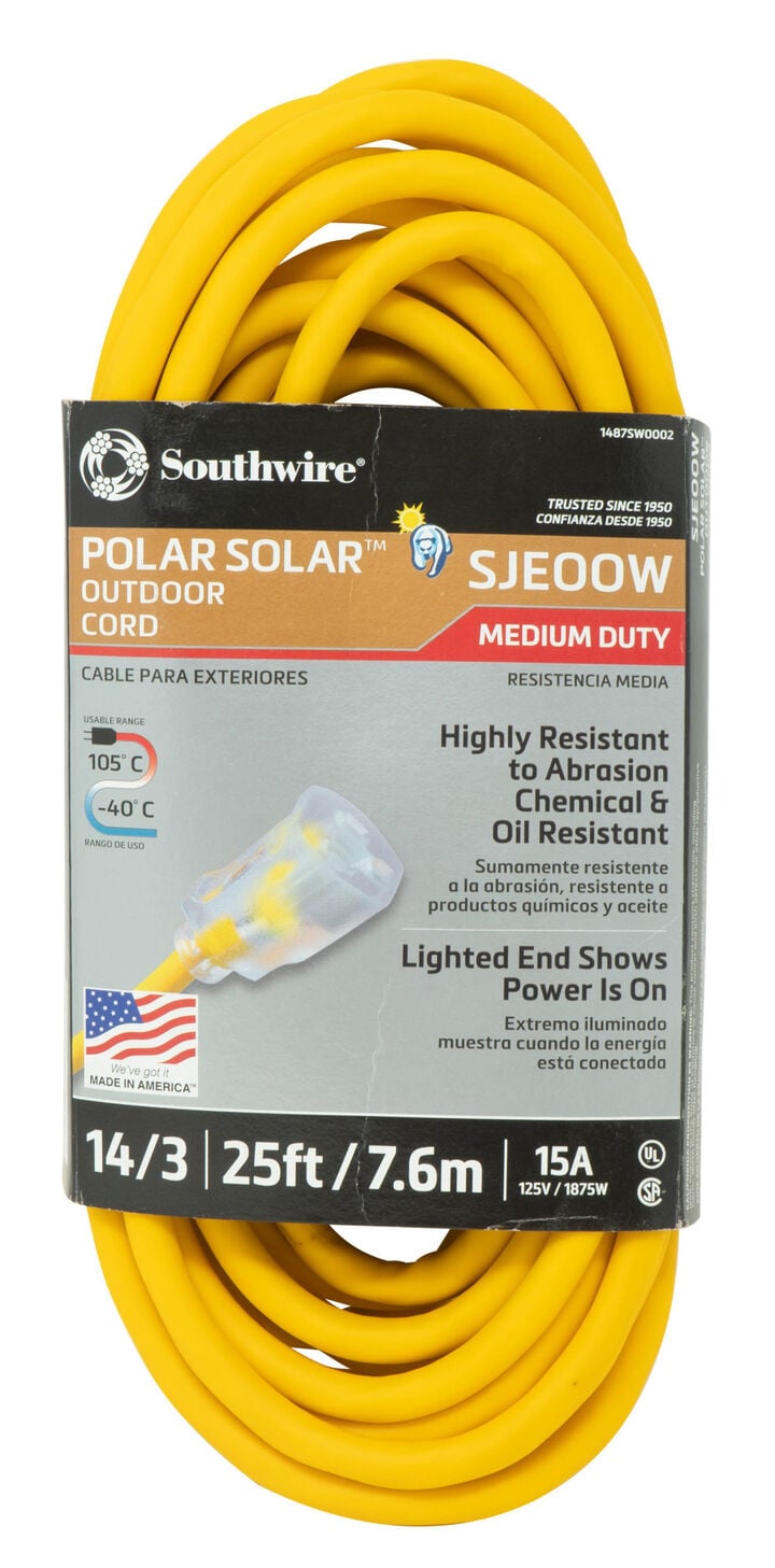 Southwire SJEOOW Extension Cord 14/3 25 Ft