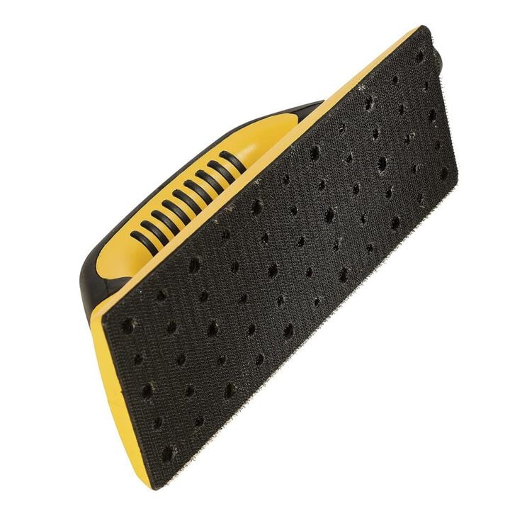 Mirka 3 Inch x 9 Inch Yellow and Black 55 Hole Hand Sanding Block, large image number 2