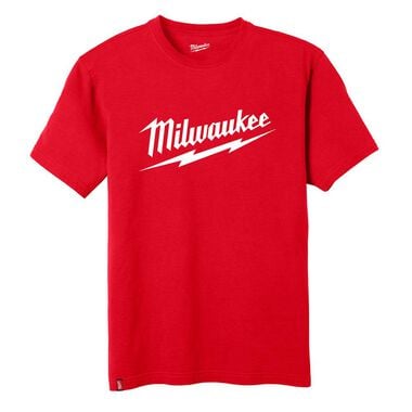 Milwaukee Heavy Duty T-Shirt Big Logo Short Sleeve Red, large image number 5