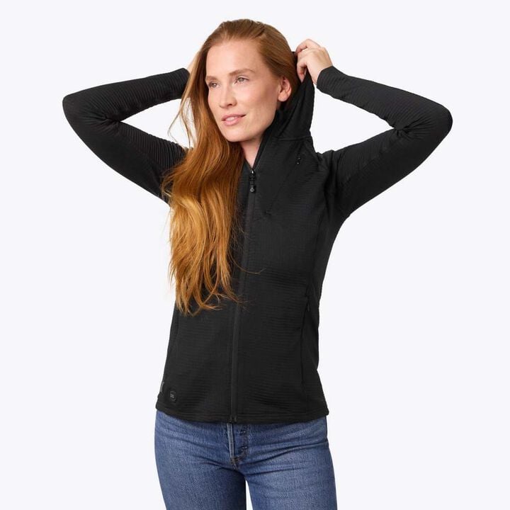 Mobile Warming 7.4V Element Mid-Layer Full Zip Heated Hoodie Kit Womens Black 2X, large image number 3