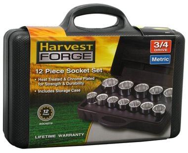 Allied International Harvest Forge 12pc 3/4In Drive Metric Socket Set
