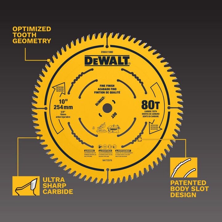 DEWALT Circular Saw Blade 10in 80T, large image number 3