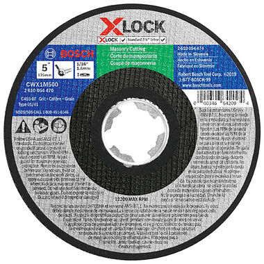 Bosch X-Lock Masonry Cutting T1 5in x 1/16in