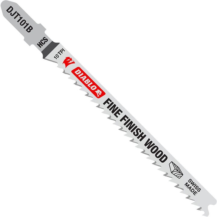 Diablo Tools 4in 10 TPI HiCarb Steel T-Shank Jig Saw Blades for Fine Cuts 5PK, large image number 0