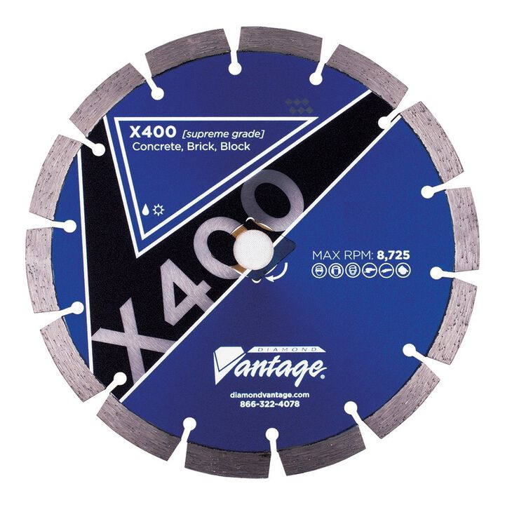 Diamond Vantage 9 Inch Segmented Diamond Supreme General Purpose Blade for Masonry