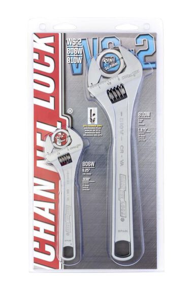 Channellock 2pc Adj Wrench Set, large image number 1