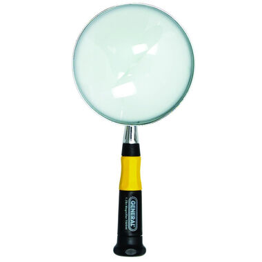 General Tools 1-1/4 Inch x 4 Inch Round Glass Magnifier with Cushion-Grip Handle