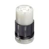 Leviton Grounded Locking Connector 20A 125V Nylon Black & White, small image number 1