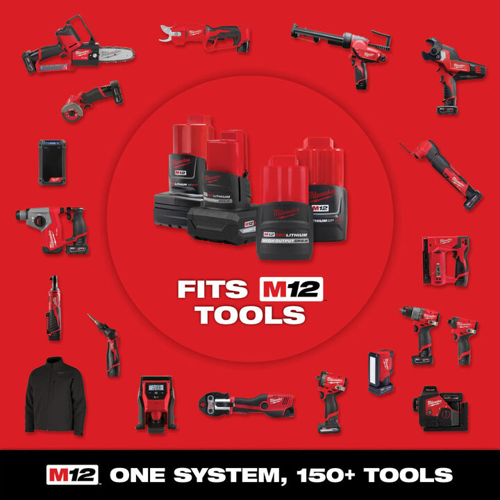 Milwaukee M12 REDLITHIUM CP2.0 Battery Two Pack, large image number 7