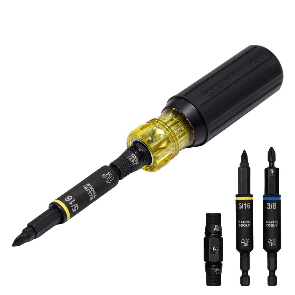 Klein Tools Impact Rated Multi-Bit Screwdriver/Nut Driver, 11-in-1, large image number 1