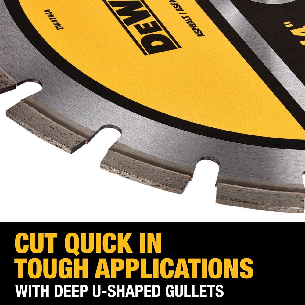 DEWALT XP4 Asphalt 9 Inch Segmented Rim Diamond Blade for Asphalt and Green Concrete, large image number 3