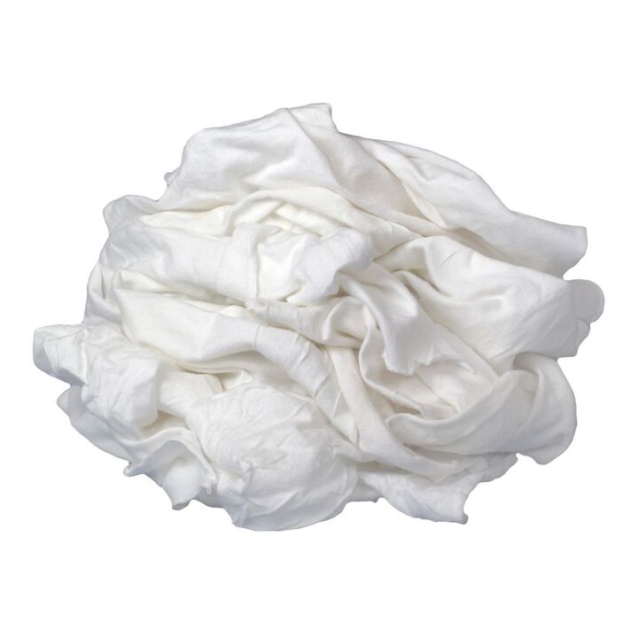 Buffalo Industries New Bleached Knits Cloth Rag 25 Lb Box