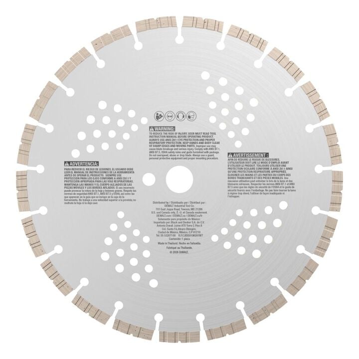 DEWALT POWERSHIFT 12 Inch XP Segmented Diamond Blade, large image number 7