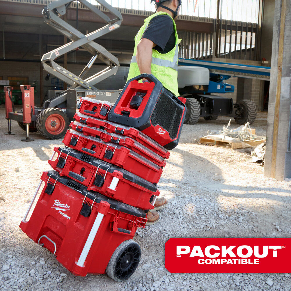 Milwaukee M18 Bluetooth Jobsite Radio + Charger & REDLITHIUM XC 5.0Ah Extended Capacity Battery Pack Bundle, large image number 10