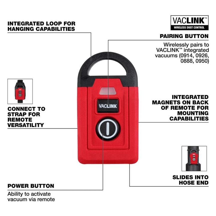Milwaukee VACLINK Wireless Dust Control Remote, large image number 1