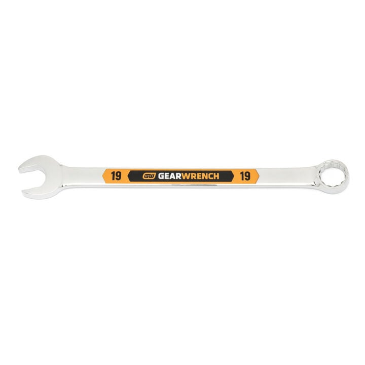 GEARWRENCH 19mm 12 Point Hi-Viz Long Pattern Combination Wrench, large image number 0