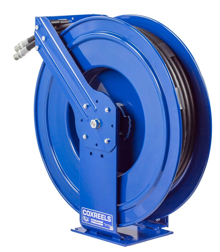 Coxreels Hose Reel Dual Hydraulic Hose Spring Rewind for Hydraulic Oil 1/2in ID 50' Hose 2500 PSI, large image number 7