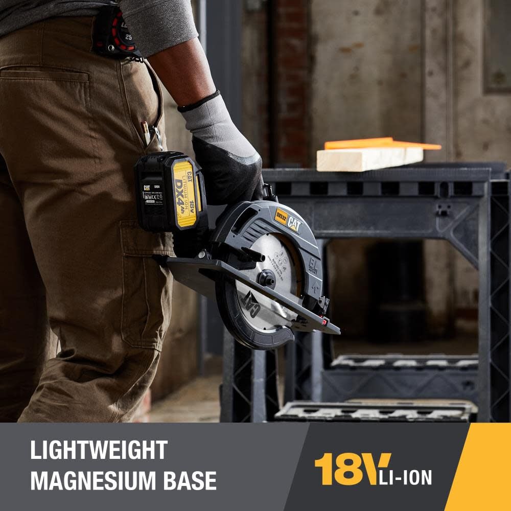 CAT 18V 7-1/4 in Cordless Circular Saw with Brushless Motor DX532, large image number 4