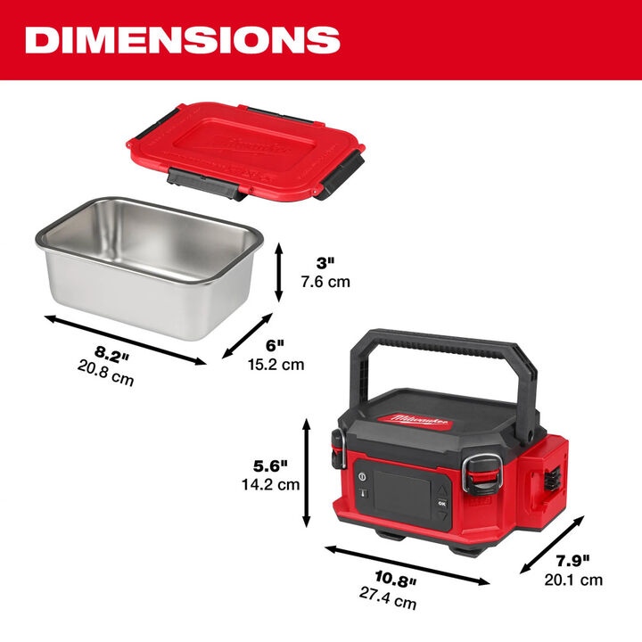 Milwaukee Stainless Steel Containers for M18 Jobsite Lunch Warmer 3 Pieces, large image number 5