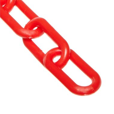 Mr Chain 2 In. (#8 51mm) x 500 Ft. Red Plastic Barrier Chain