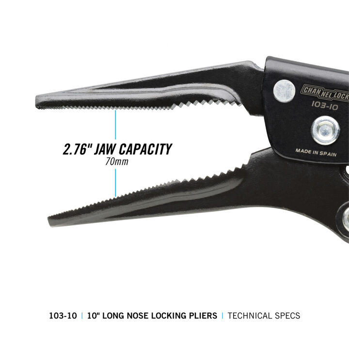 Channellock 10" Long Nose Locking Pliers, large image number 8