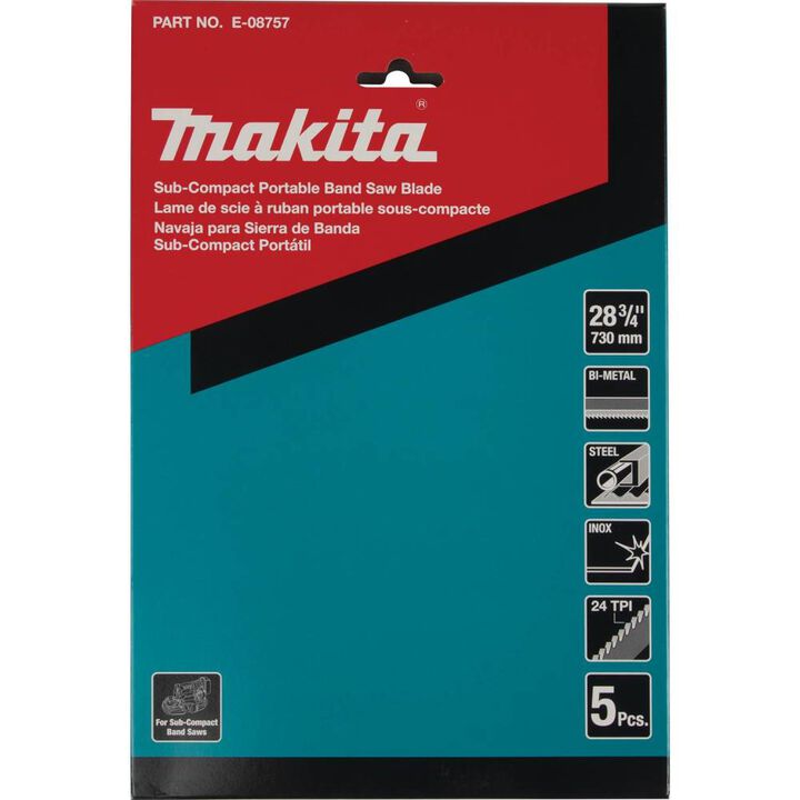 Makita Band Saw Blades Bi Metal Sub Compact Portable 28 3/4in 24 TPI 5pk, large image number 2