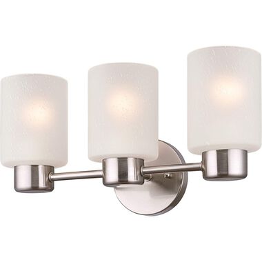 Westinghouse 60W Nickel Sylvestre Three Light Wall Light Fixture, large image number 2