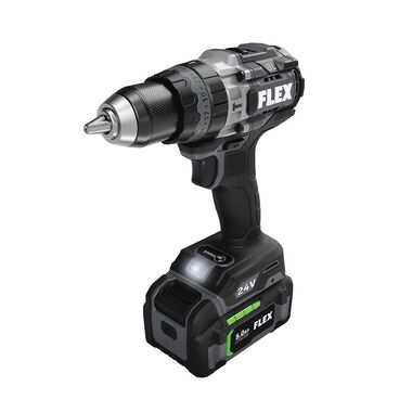 FLEX 24V 1/2-In. 2-Speed Hammer Drill With Turbo Mode Kit, large image number 1