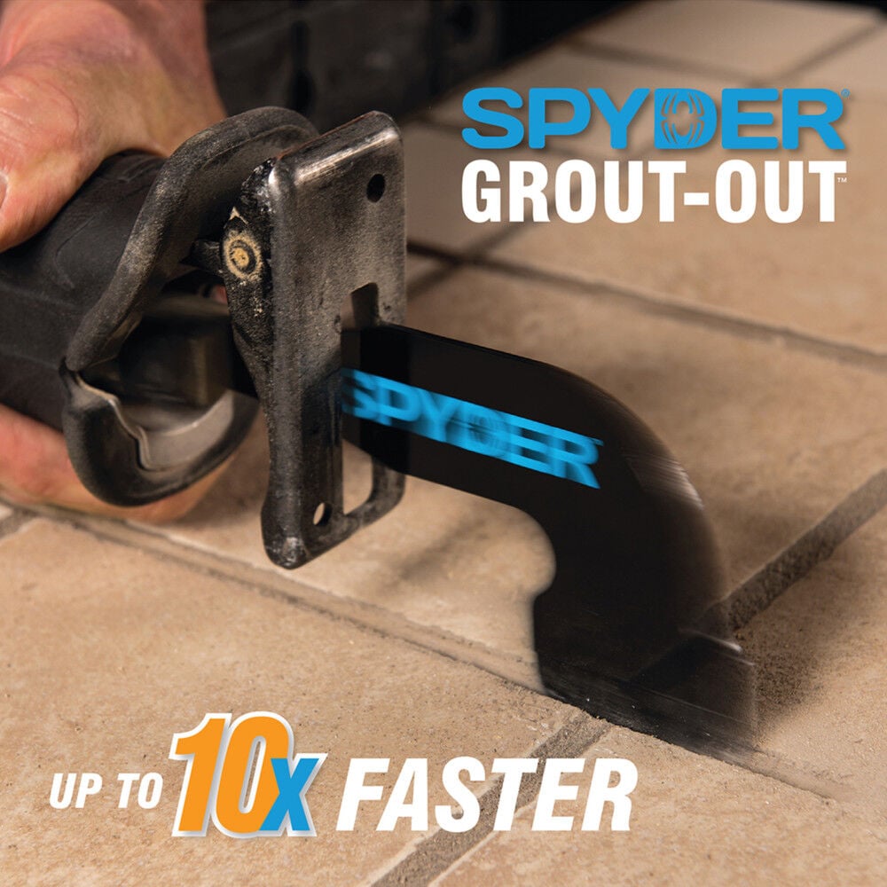 Spyder 3/16 - 3/4 Inch Grout Removal Tool, Attachment for Reciprocating Saws, large image number 5