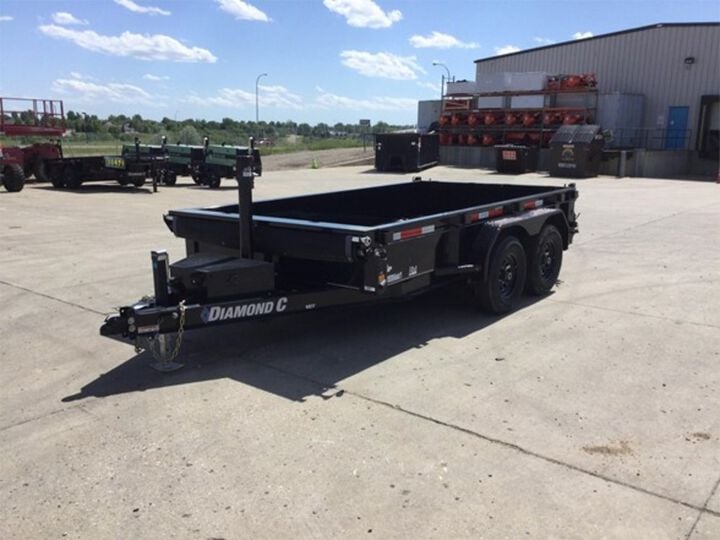 Diamond C MDT 12 Ft Tandem Axle Dump Trailer Used 2024, large image number 1