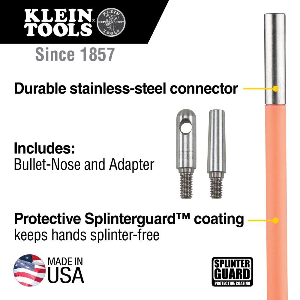 Klein Tools 5ft Lo Flex Glow Fish Rod, large image number 2