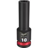 Milwaukee SHOCKWAVE Impact Duty Socket 1/2in Drive 10MM Deep 6 Point, small image number 1