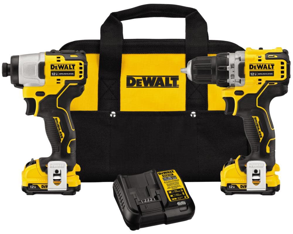 DEWALT 12V MAX XR Drill/Impact Driver Kit DCK221F2 - Acme Tools