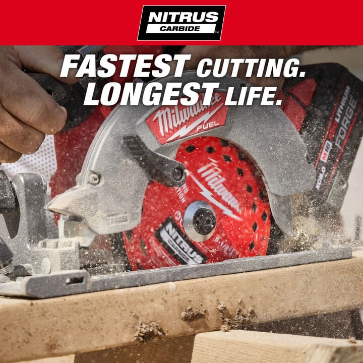 Milwaukee 6-1/2 Inch 24T NITRUS Carbide Framing & Demolition Circular Saw Blade - 2 Pieces, large image number 1