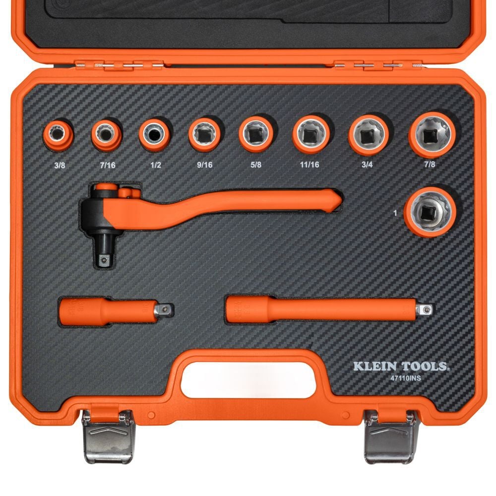 Klein Tools Insulated Ratchet and Socket Set 12 Pieces, large image number 1