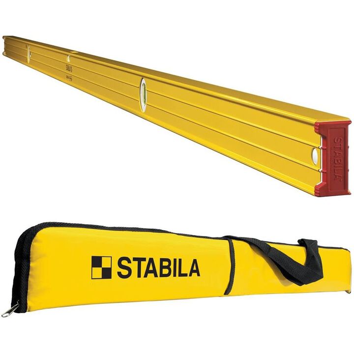 Stabila 96 Inch Type 96-2 Spirit Level Tool, 96 Inch Level Case Bundle
