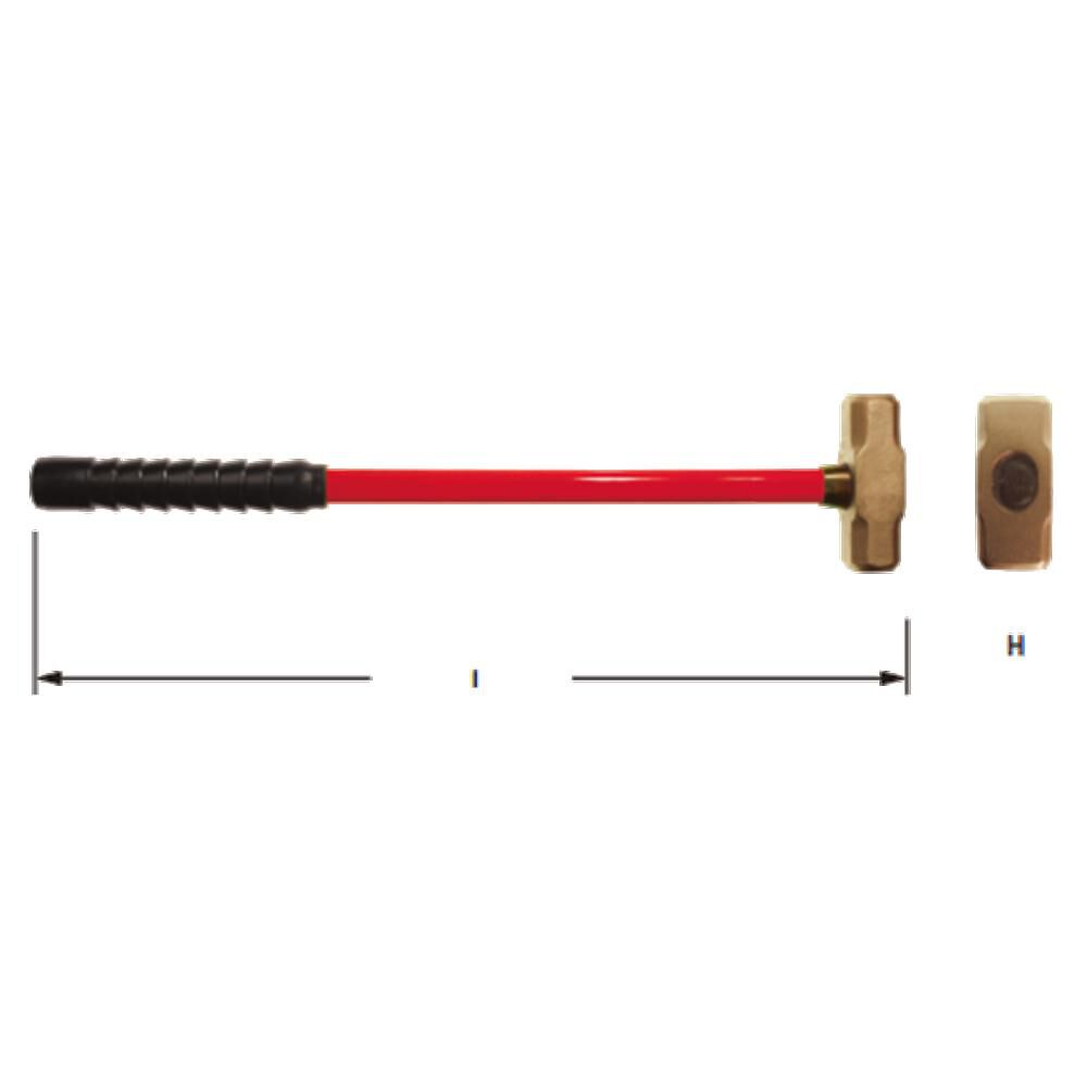 CS Unitec Non-sparking 5 lb Sledgehammer, large image number 2
