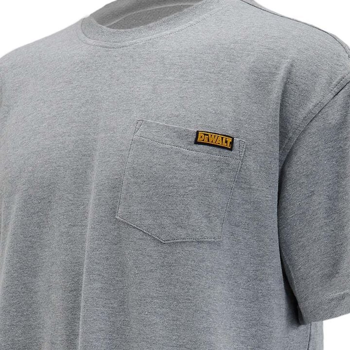 DEWALT Mens Pocket Short Sleeve T-Shirt Heather Gray 2X, large image number 3